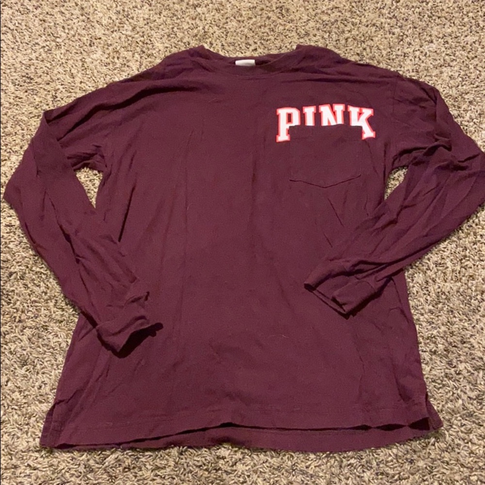Maroon love pink long sleeve